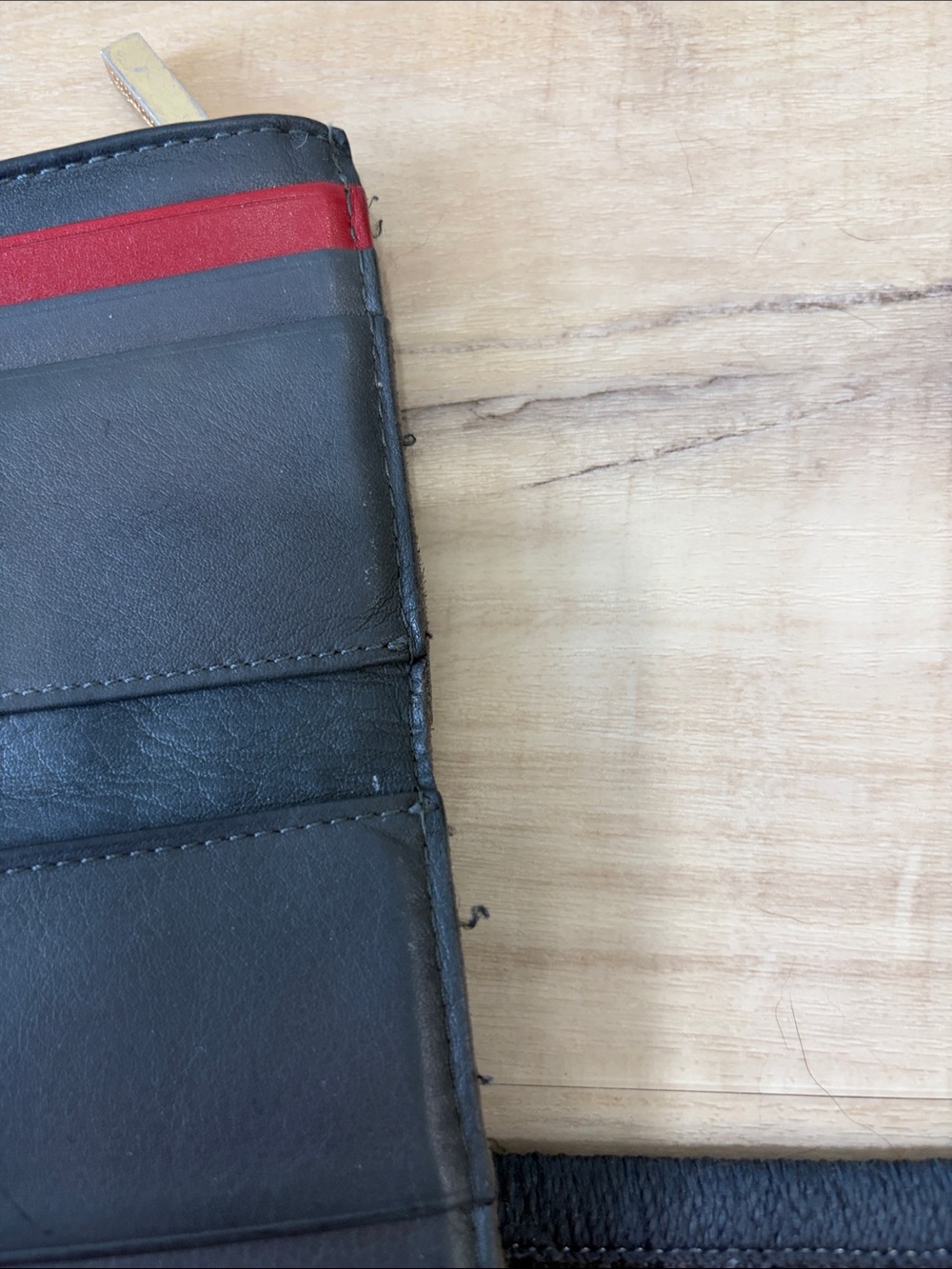Hammitt Gray Leather 110 North Zip Wallet with Gold Studs - Picture 8 of 14